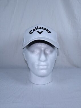 Callaway Odyssey White Canvas Ball Cap Adjustable Snap Closure